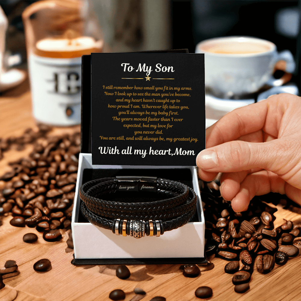 To My Son Love You Forever Bracelet from Mom – Strength & Love Gift