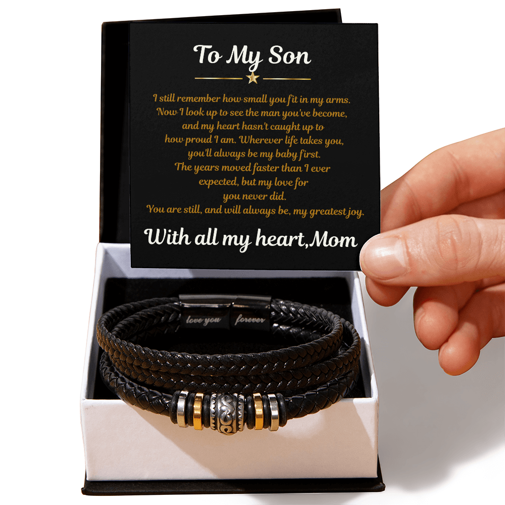 To My Son Love You Forever Bracelet from Mom – Strength & Love Gift