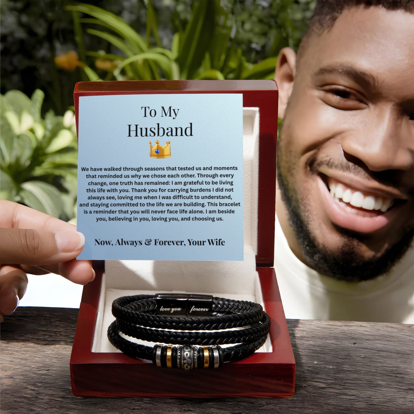 To My Husband Love You Forever Bracelet from Wife – Meaningful Love Gift