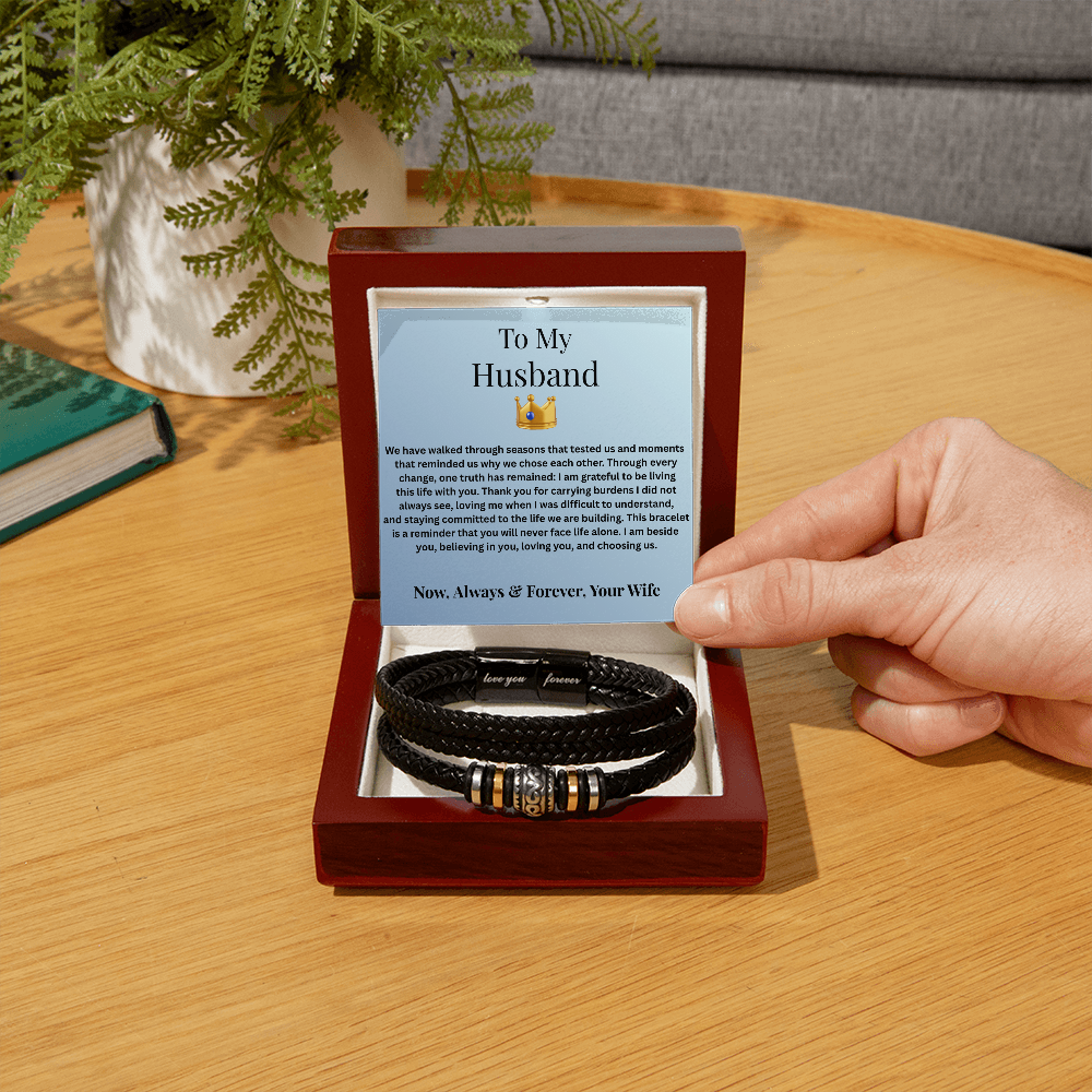 To My Husband Love You Forever Bracelet from Wife – Meaningful Love Gift
