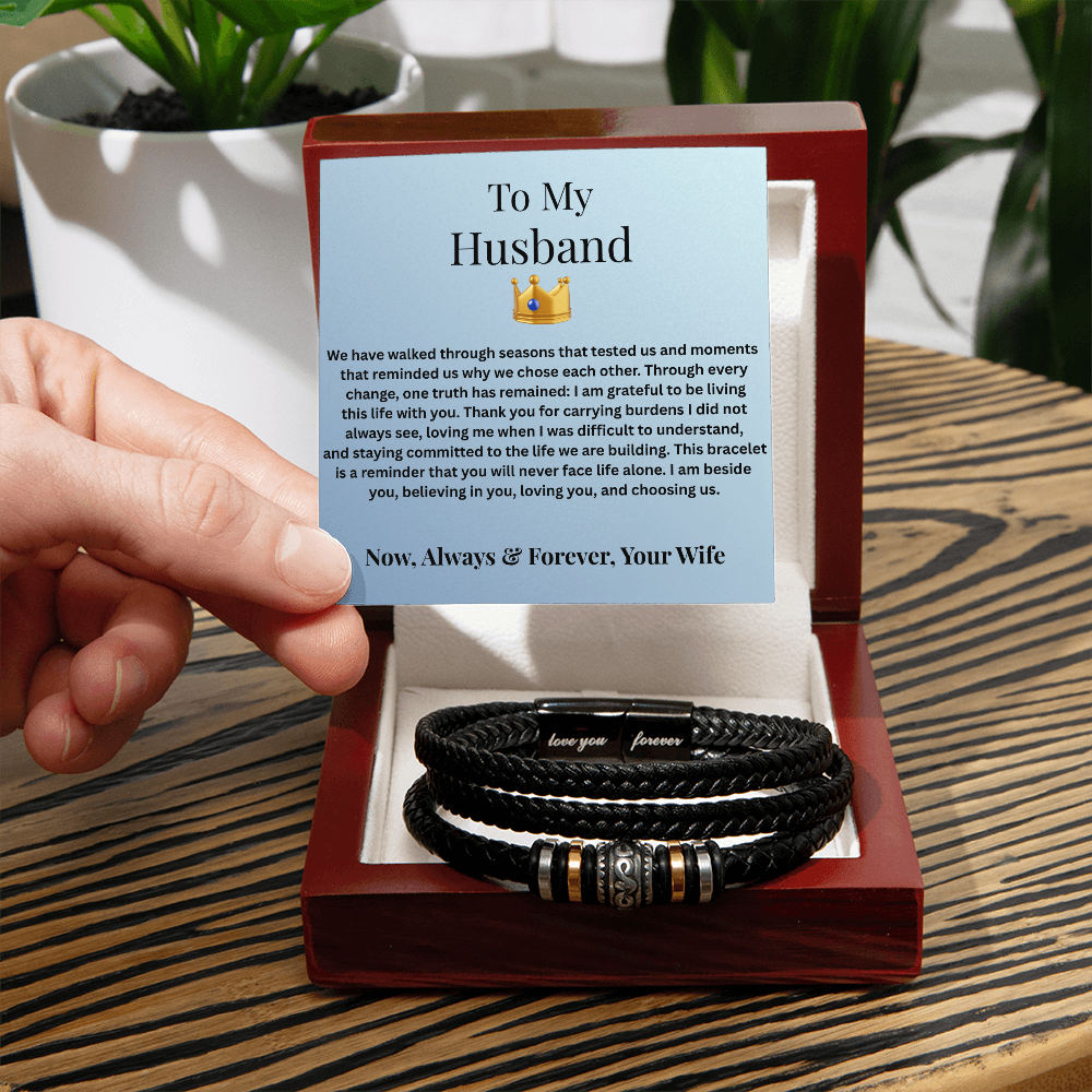 To My Husband Love You Forever Bracelet from Wife – Meaningful Love Gift