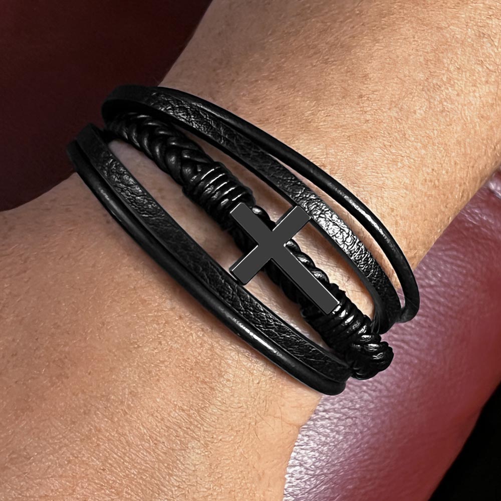 To My Son Cross Bracelet from Mom | Faith Gift