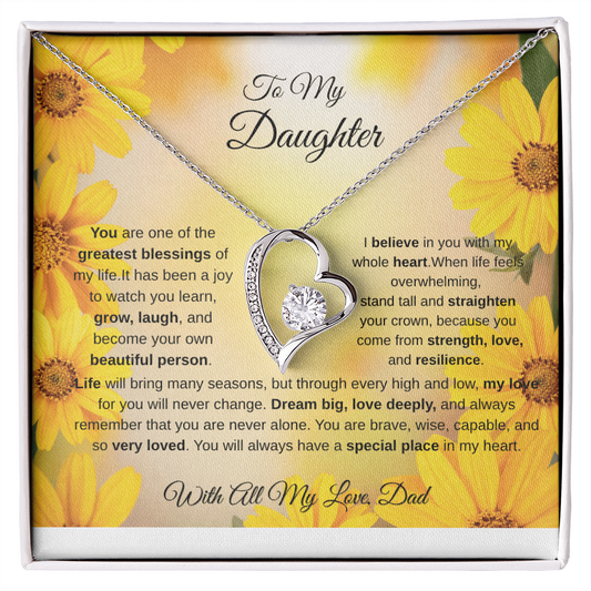 To My Daughter Necklace from Dad