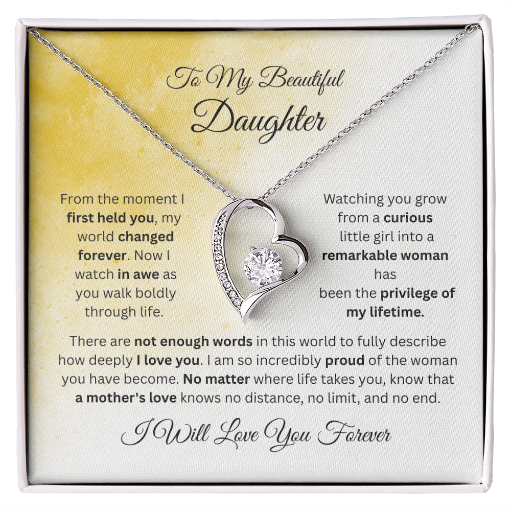 To My Beautiful Daughter Necklace