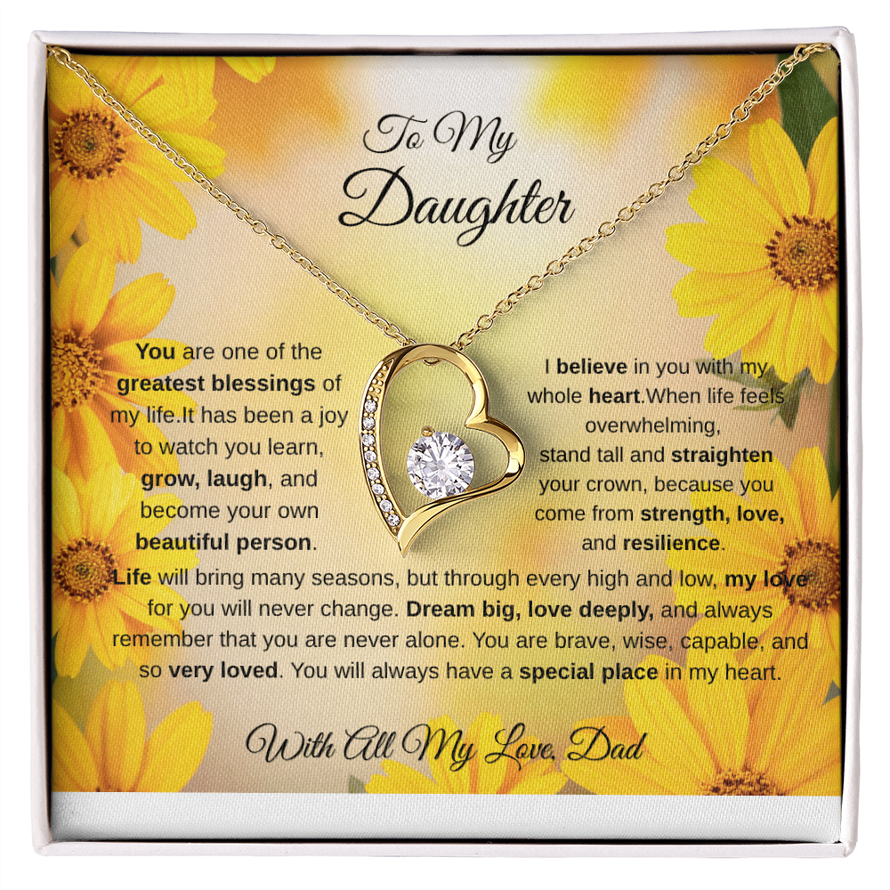 To My Daughter Necklace from Dad