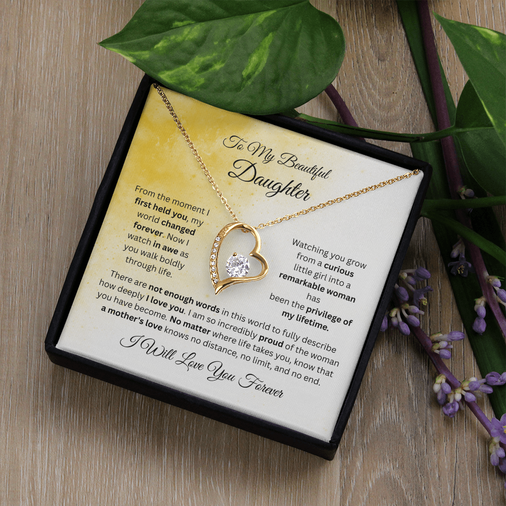 To My Beautiful Daughter Necklace